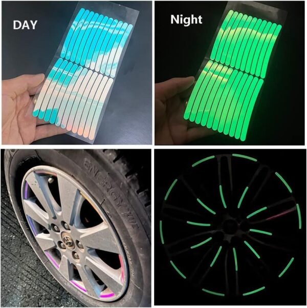 Unique Glowing Reflection sticker set of 20 ( Car / Bike / Scooter etc )