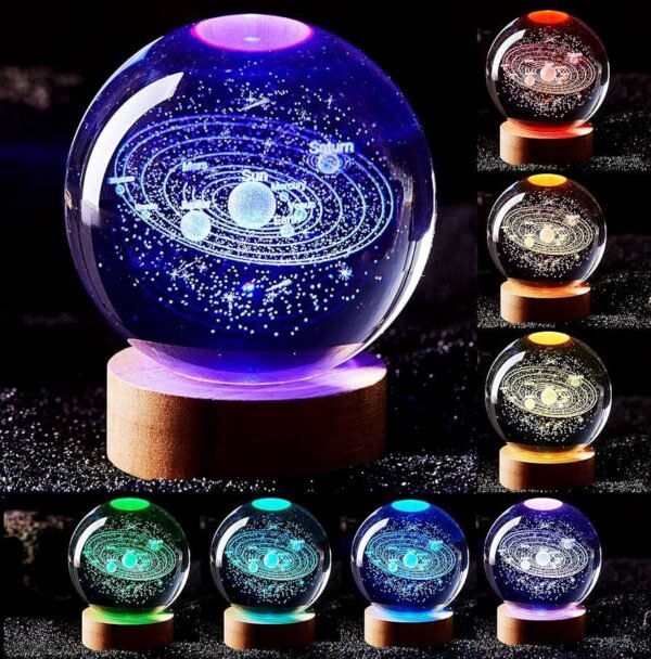 Unique Multicolour Universe Crystal moon