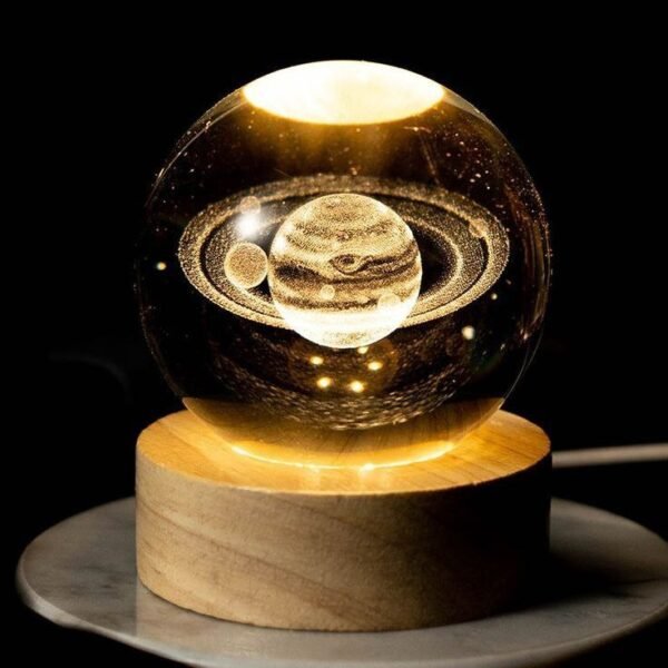 Universe Crystal moon lamp with light