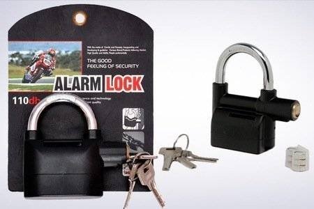 Alarm lock with extra batteries-1