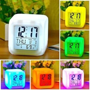Colour changing clock, “7 Reasons to Love”, “Soothing” color changing alarm clock
