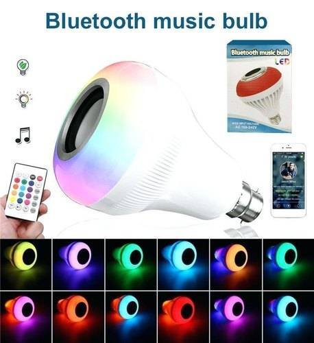 12 W Led Wireless Light Bulb With Speaker | Bluetooth Enabled | Rgb Music Light | Colour Changing Remote Control Access| B22 Holder