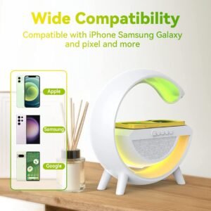 New Wireless charging atmosphere lamp Big Size original  with box with wireless speaker ( Google Speaker )