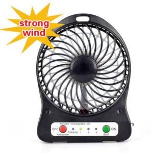 Cordless & Rechargeable 7 Inch Table Fan with Night Light & Remote Control | Auto Oscillation with 4 Wind Modes | Fan with Up To 12 Hour Run Time | Portable Table Fan for Home, Office