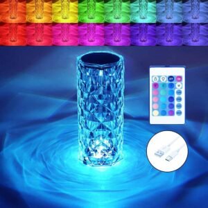 Unique Fancy Rose Dimond Table Lamp usb charging with remote premium quality with box Jumbo Size