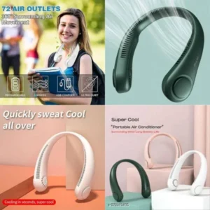 New Stylish bladeless Neck fan original flexible and rechargeable