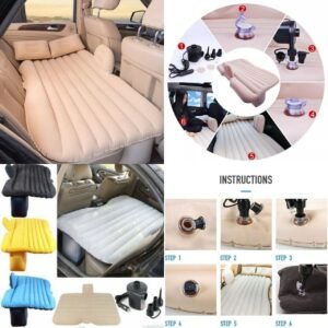 “Premium 2-in-1 Unique Car Air Bed – Comfortable Inflatable Backseat Mattress for 2 Adults – Perfect for Road Trips & Camping”
