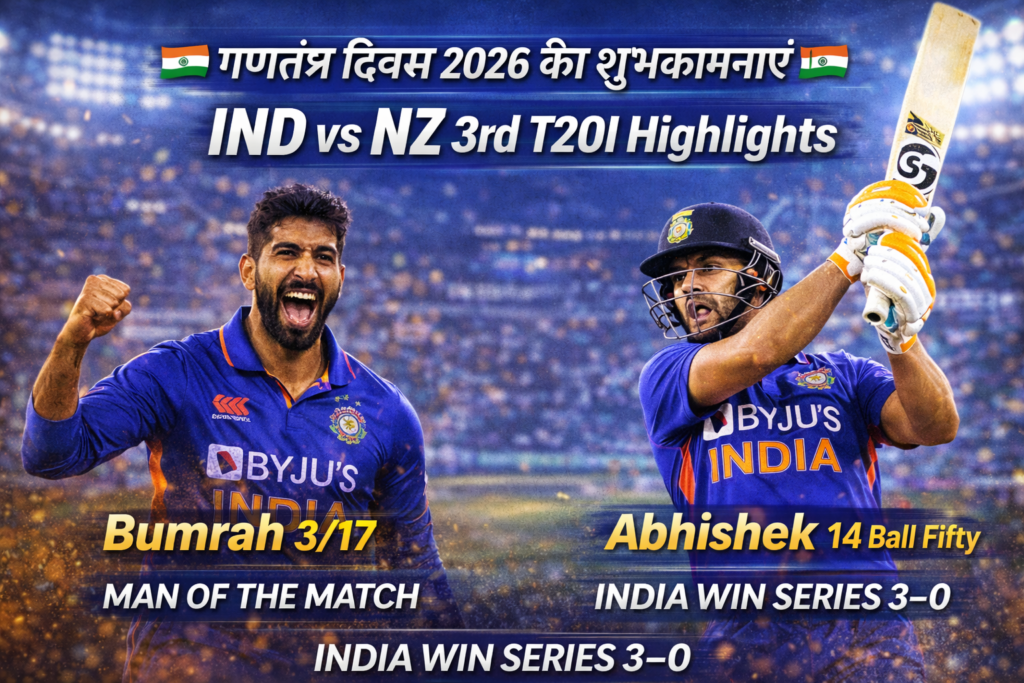 IND vs NZ 3rd T20I: Abhishek’s Record Blitz, Bumrah’s Magic & India’s Unstoppable March
