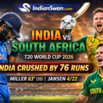Home 2 India vs South Africa T20 World Cup 2026: David Miller 63 & Jansen 4-Wicket Haul Crush India by 76 Runs