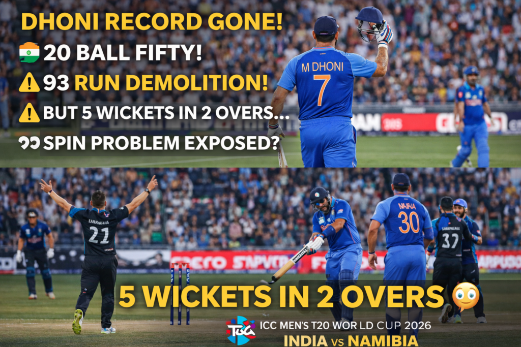 Ishan Kishan T20 World Cup record 61 off 24 vs Namibia 2026