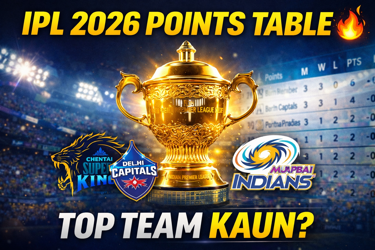 IPL 2026 Points Table Today | Orange Cap | Purple Cap List (Updated) 1 IPL 2026 Points Table Today | Orange Cap | Purple Cap List (Updated)