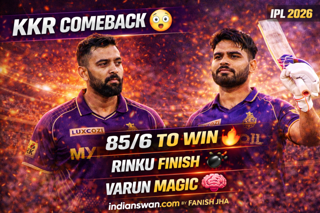 KKR vs RR IPL 2026: KKR Ka Comeback! Rinku Singh Ne Finish Kiya 😳 | Varun 3 Wickets Se RR Shocked 🔥
