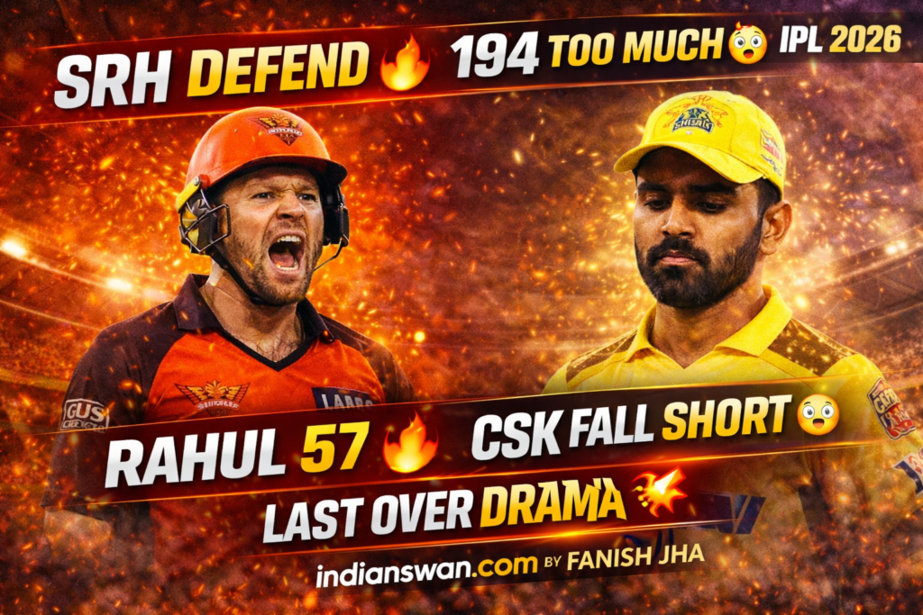 SRH vs CSK IPL 2026: 👉 SRH Ne CSK Ko 10 Run Se Haraya! Klaasen 59 🔥 | Hyderabad Mein Last Over Drama 😳