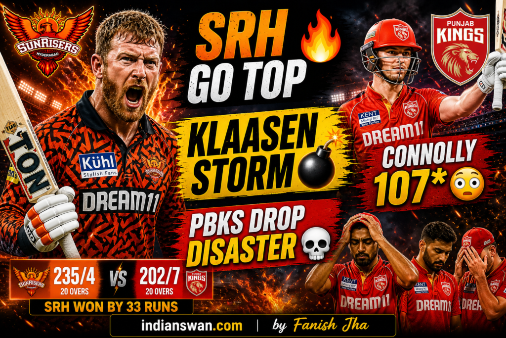 SRH vs PBKS IPL 2026: Klaasen, Ishan & Cummins Power Sunrisers Hyderabad to 33-Run Victory