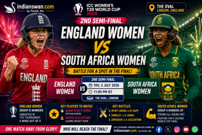 England Women vs South Africa Women Semi-Final Highlights: Nat Sciver-Brunt Stars as England Storm into ICC Women's T20 World Cup 2026 Final