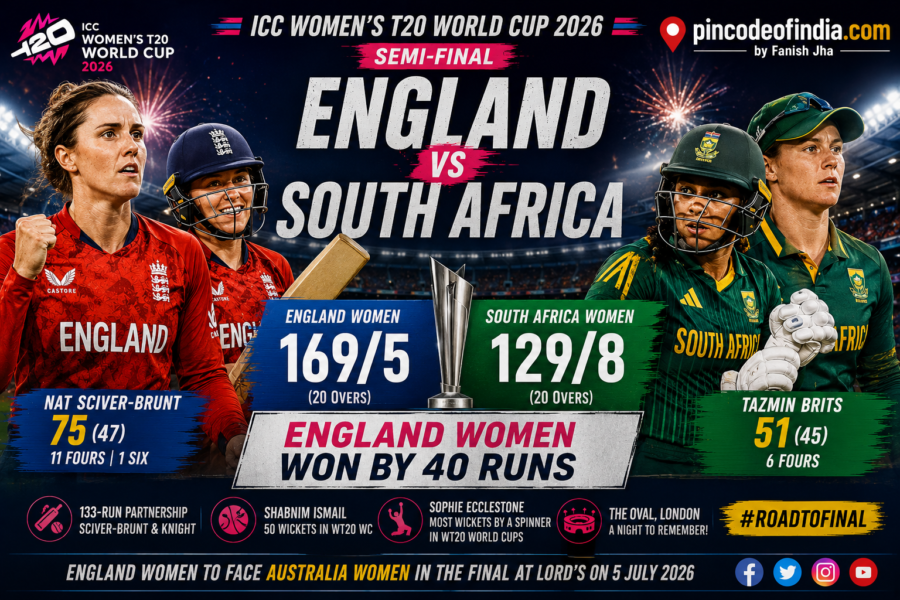 England Women vs South Africa Women Semi-Final Highlights: Nat Sciver-Brunt Stars as England Storm into ICC Women's T20 World Cup 2026 Final