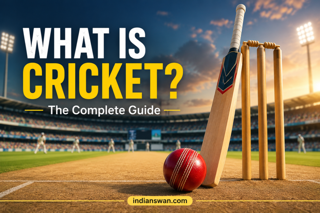 What is cricket? Learn everything about cricket including its history, rules, formats, scoring, equipment, tournaments, famous players and cricket terminology.